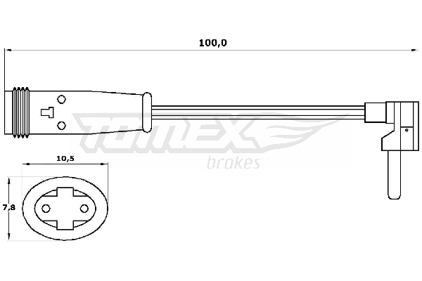 Výstrażný kontakt opotrebenia brzdového oblożenia TOMEX Brakes